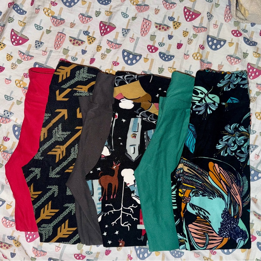 LuLaRoe Kids s/m leggings (lot of 6)